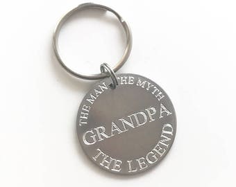 Fathers day gift for Grandpa, Actual Drawing Key Chain, Personalized Signature Jewelry, Real Handwriting Keychain, grandpa gift for him