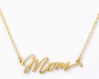 Maman collier personnalisé plaque signalétique, mères bijoux plaque collier idées cadeau pour cadeau de maman de collier maman fille