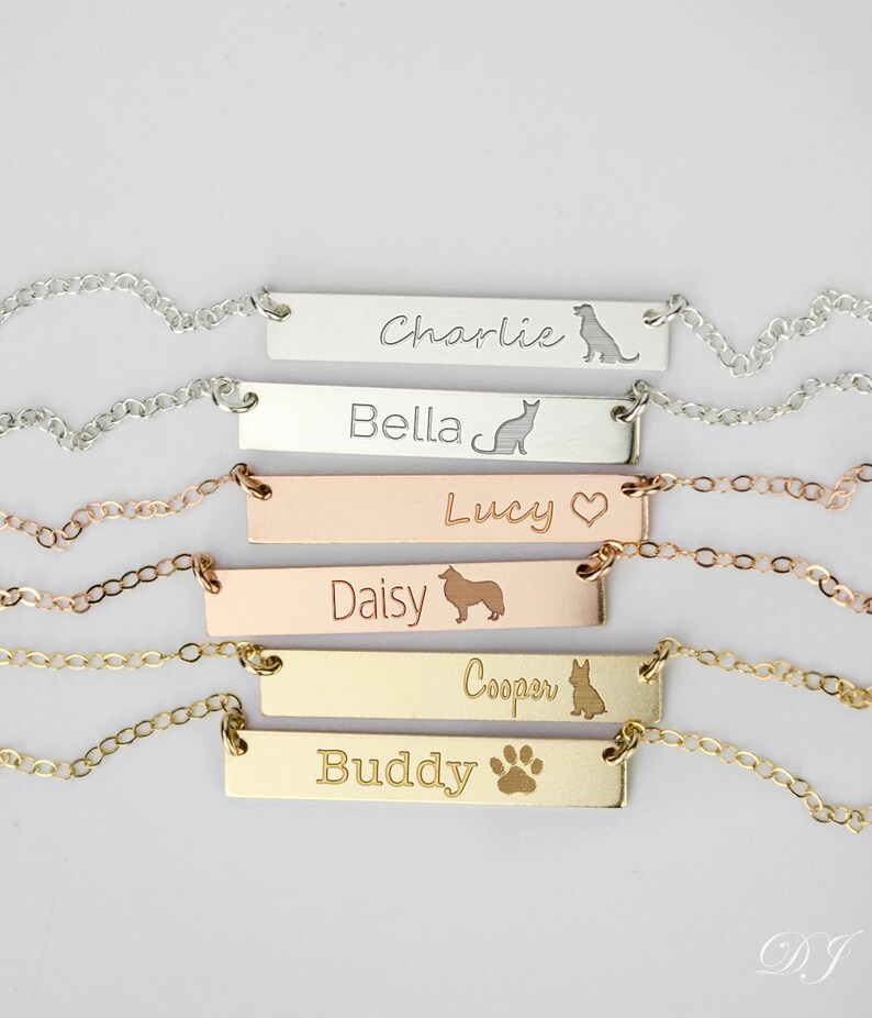 Custom pet necklace dog necklace cat necklace Pet Memorial Etsy
