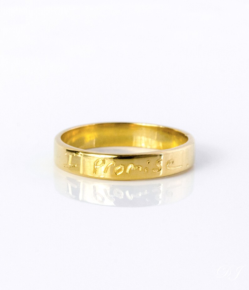 Custom Name Ring Engraved Rings for Women Actual Signature Etsy UK