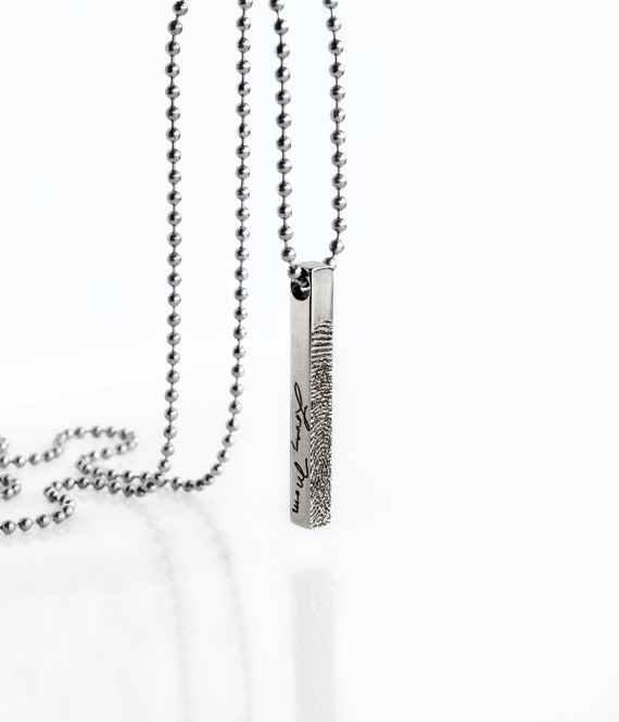 Mens 3d bar sale necklace