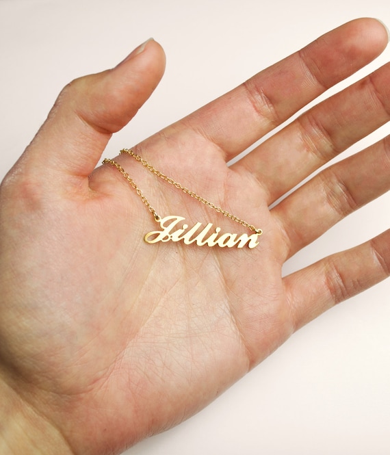 Personalized Nameplate Necklace, Sterling Silver Katie Name Plate