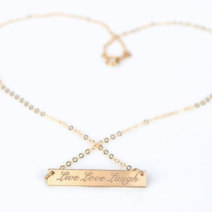 Live Love Laugh Necklace, Inspirational Quote, best friend gift,  mother gift,  friend gift Live Laugh Love motivation gift Christmas Gift