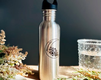 Custom Engraved Name Personalized Water Bottle, Personalized Travel Thermos Gift, Graduation Gift, Personalized Stainless Steel Water Bottle