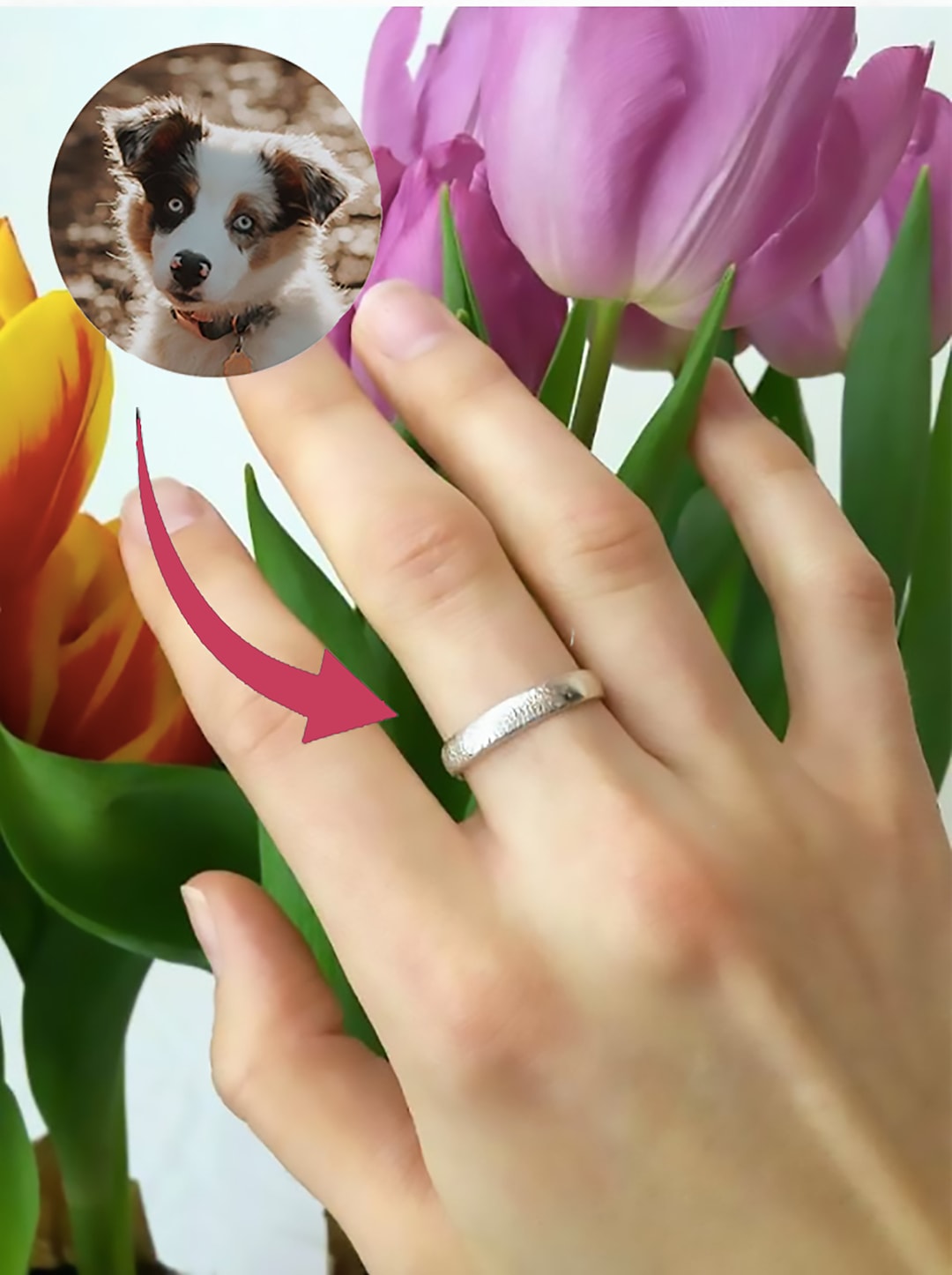 Custom Dog Nose Print Ring・sterling Silver Memorial Jewelry ...