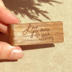 Pince à billets manuscrite gravée personnalisée, cadeau fête des pères, pince à billets personnalisée en bois naturel véritable fait main, cadeau du père de la mariée