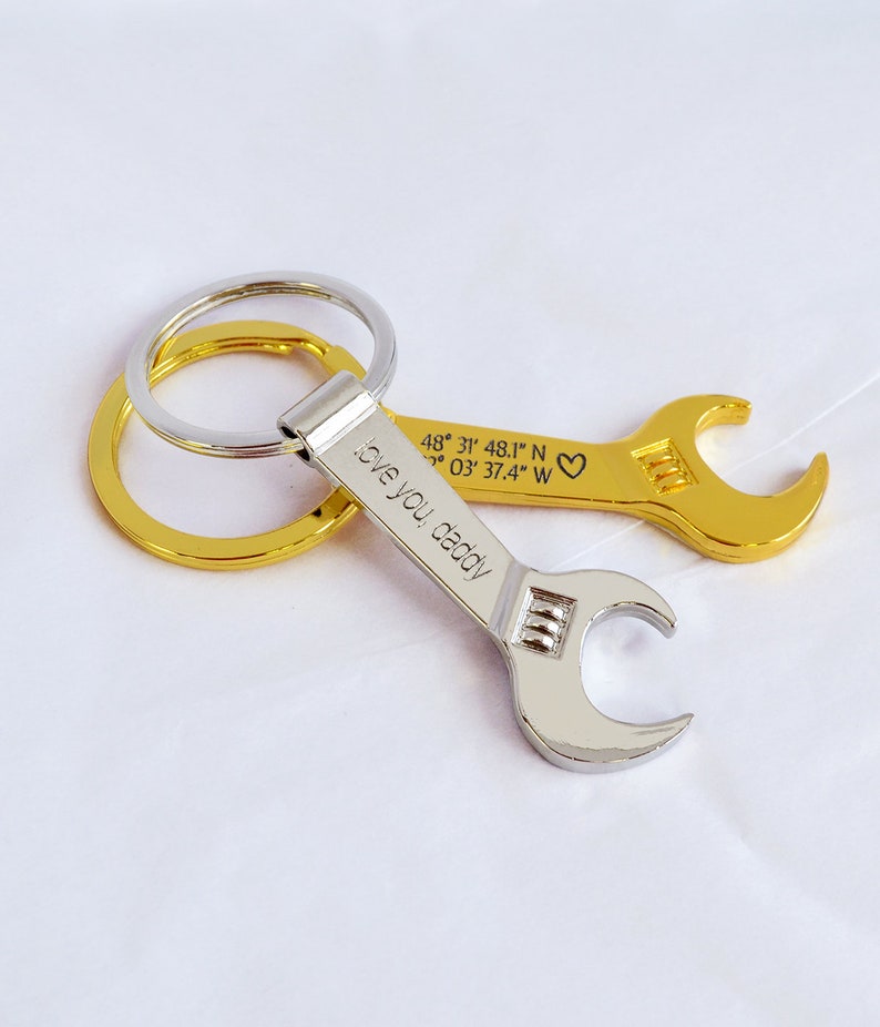 Personalized Wrench Bottle Opener Keychain Christmas Gift for Etsy