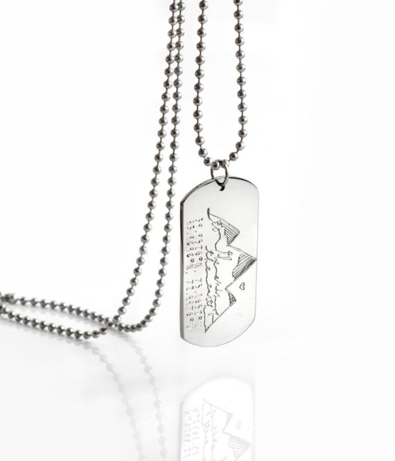 Personalized Dog Tag Necklace With Actual Handwriting or Etsy