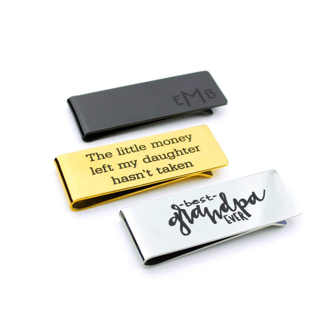 Custom Money Clips for Him Custom Money Clip for Dad Engraved Etsy