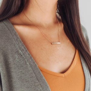 State necklace, city necklace, Massachusetts necklace, horizontal bar necklace, hipster necklace, personalized state jewelry, ma charm state image 15