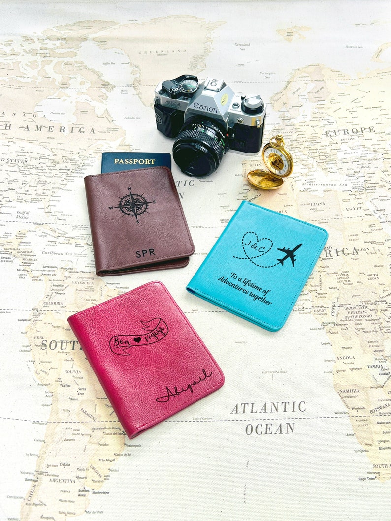Personalized Genuine Leather Passport Holder Engraved Passport Etsy