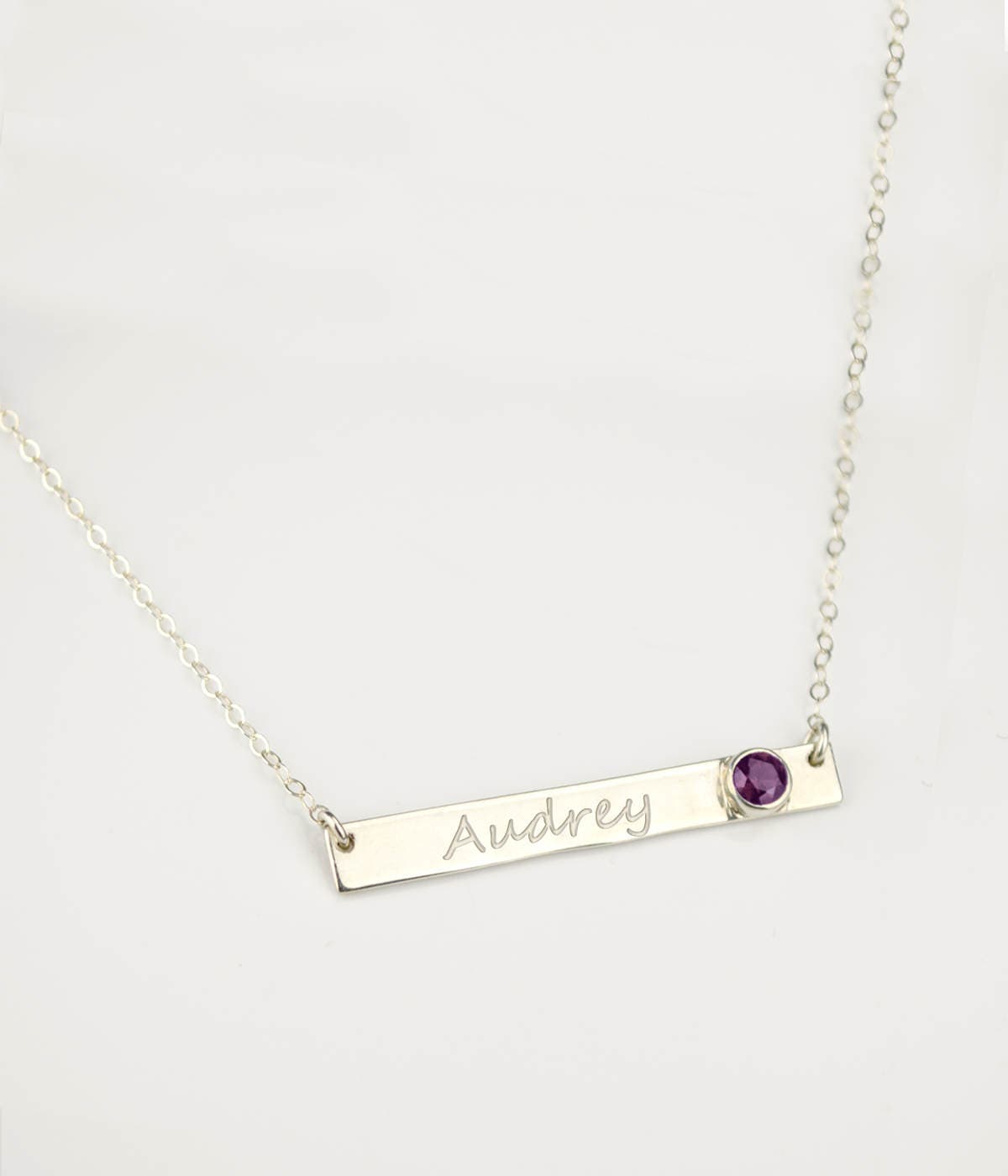 Custom Name Necklace Gold Bar Necklace Personalized Etsy