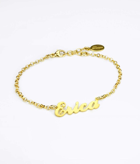 Solid Lowercase Initial Bracelet | Adina Eden Jewels