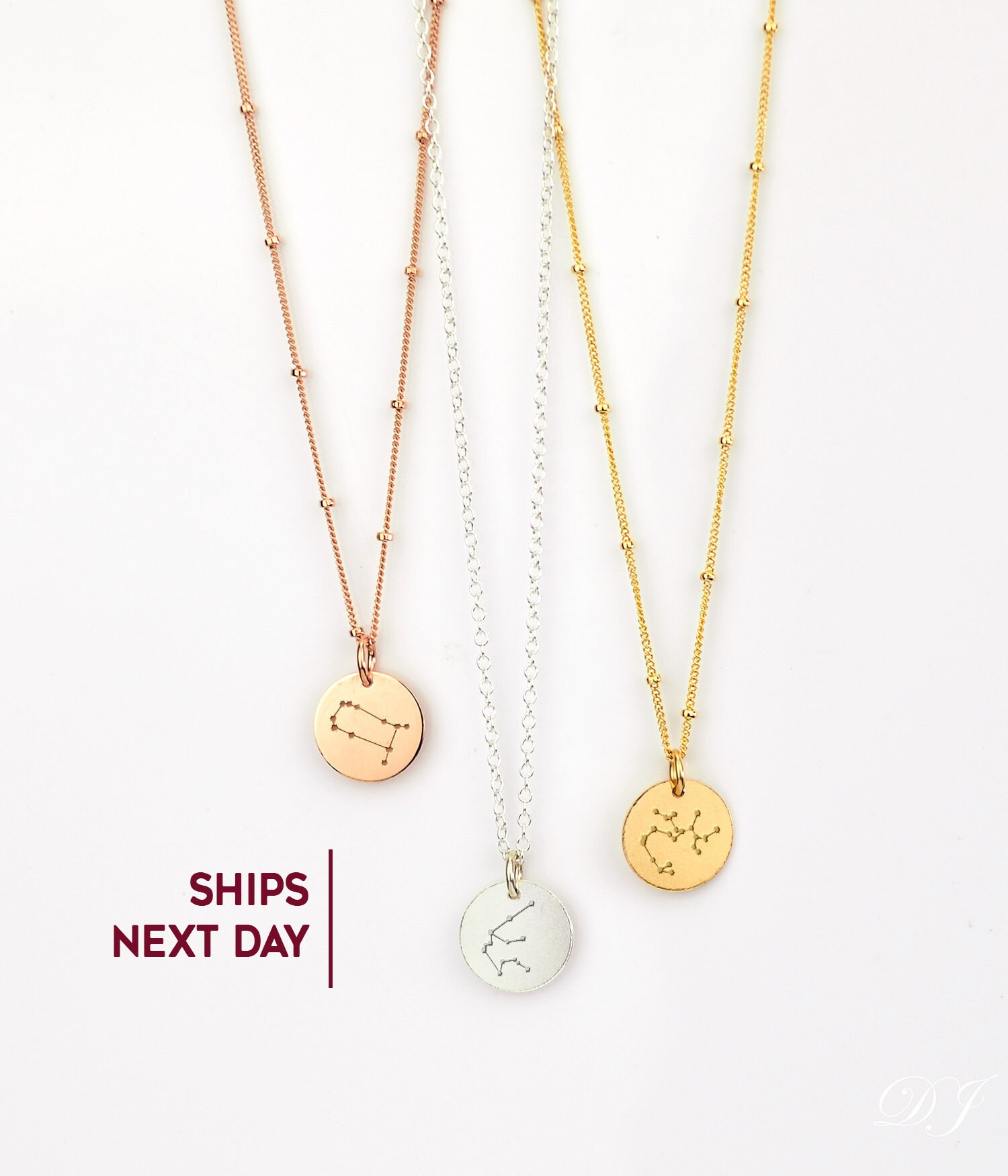 Constellation Necklace, Sagittarius, Aquarius, Pisces Aries Taurus Necklace Gift for Best Friend Birthday Necklace Astrology Zodiac Necklace