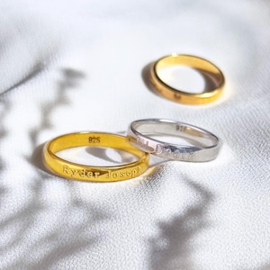 Customized Name Ring • Personalized Rings with Kids Names • Mom Birthday Gift • Sterling Silver or Gold Name Ring • Custom Name Gift for Mom