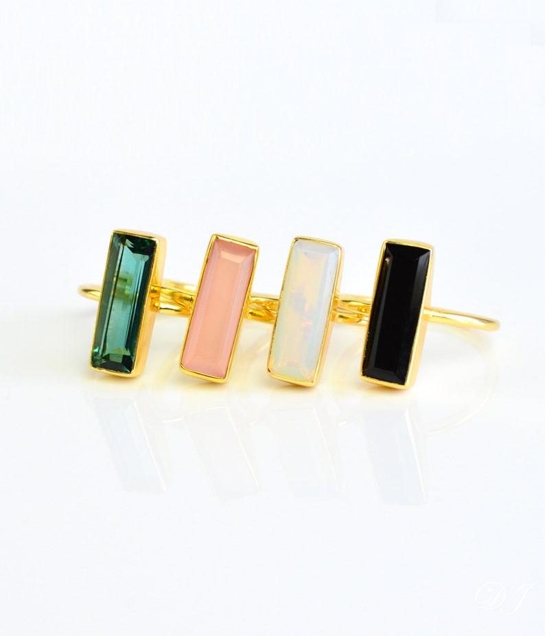 Citrine Bar Ring, November Birthstone Ring, Geometric Ring Modern Ring, Gemstone Vertical Bar Ring November Birthday gift Adira Ring yellow image 8