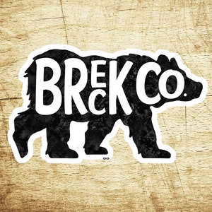 Ski Breck Bear Colorado Decal Sticker 3.75&quot; x 2.25&quot; Skiing Snowboarding Breckenridge