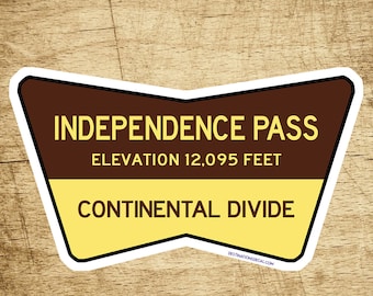 Naklejka Independence Pass Colorado Continental Divide Rocky Mountains 3,75" x 2,25"