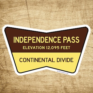 Independence Pass Colorado Decal Sticker Continental Divide Rocky Mountains 3.75&quot; x 2.25&quot;