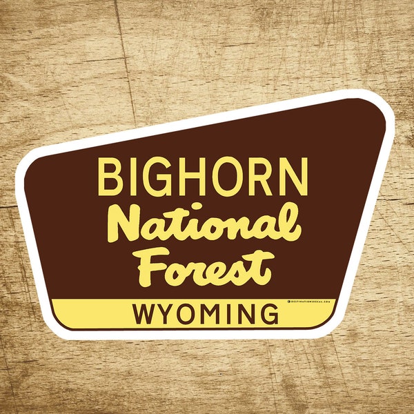 Bighorn National Forest Decal Sticker 3.75" x 2.5" Wyoming Park Vinyl