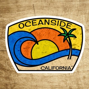 Oceanside California Decal Sticker 3.75&quot; X 2.75&quot; Los Angeles Pacific Ocean