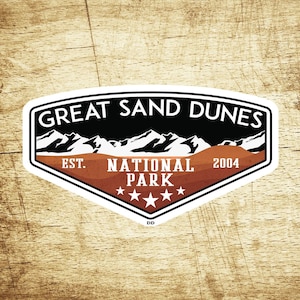 Große Sanddünen Aufkleber Aufkleber Vinyl 3,75 &quot;x 2,25&quot; National Park Colorado