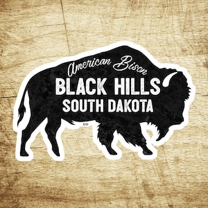 3.75&quot; Black Hills Bison Decal Sticker South Dakota Vinyl Buffalo