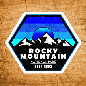 Rocky Mountain National Park Colorado Sticker Mountains Hiking Sticker 3.5&quot; X 2.87&quot;