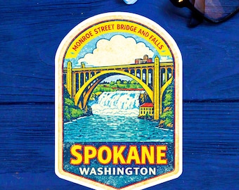 Spokane Washington Sticker 3.75" High Vinyl Decal
