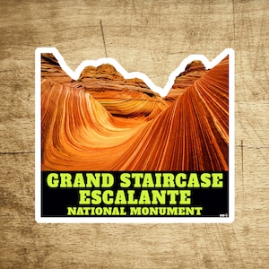 Grand Staircase Escalante 3.25&quot; x 2.75&quot; Decal Sticker Utah National Monument
