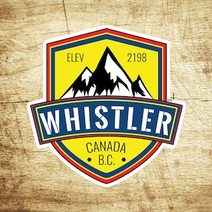 Whistler Canada Decal Sticker  3.5&quot; Skiing British Columbia