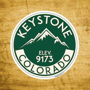 Skiing Keystone Colorado Sticker Decal 3&quot; x 3&quot; Snowboarding