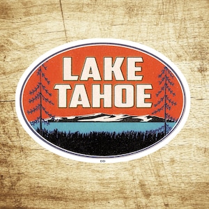 Adesivo decalcomania Lago Tahoe California 3,75&quot; X 2,75&quot; Sci Laghi Nautica