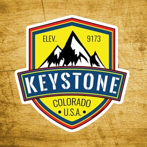 Skiing Keystone Colorado Sticker Decal 3&quot; x 3&quot; Snowboarding Ski