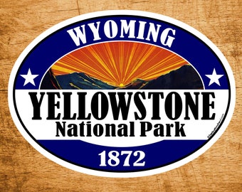 Yellowstone National Park Wyoming 4" x 2.9" Decal Sticker