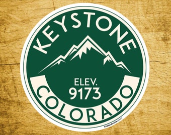 Skiing Keystone Colorado Sticker Decal 3&quot; x 3&quot; Snowboarding