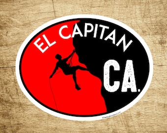 El Capitan Climbing Sticker Decal 3 5/8" x 2 7/8" Yosemite California Mountaineering