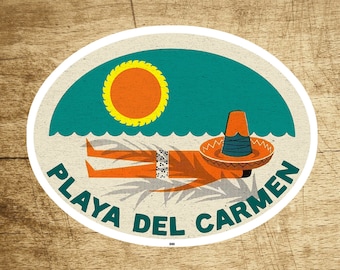 Playa Del Carmen Mexico Beach Vacation Ocean Scuba Sticker Decal 3.75&quot;