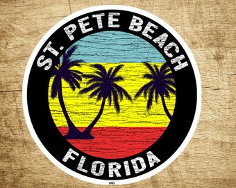 Saint Pete Beach Florida Vacation Ocean St Petersburg Sticker Decal 3"