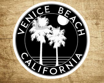 Venice Beach California Sticker Decal Beach Ocean Surfing Vinyl 3" x 3"