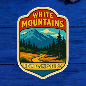 White Mountains Sticker: New Hampshire National Forest Travel Souvenir