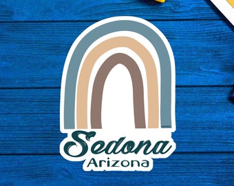 Sedona Arizona Boho Rainbow Desert Sticker Decal 4"
