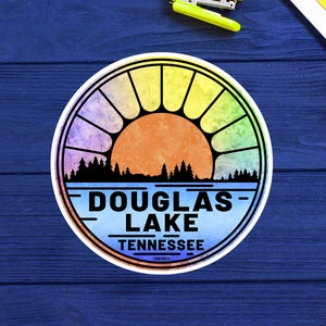 Douglas Lake Tennessee Decal 3&quot; to 4&quot; Sticker Vinyl Indoor Or Outdoor