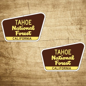2 Tahoe National Forest Decals Stickers 3" x 2" California Vinyl Decal Sticker