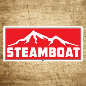 Ski Steamboat Colorado Decal Sticker 3.75&quot; x 1.75&quot; Skiing Springs Vinyl