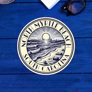 North Myrtle Beach South Carolina Sticker Decal Vinyl 3" Or 3.5" SC