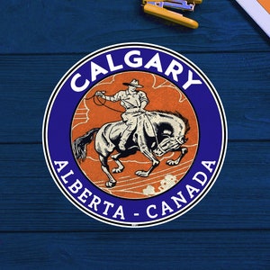 Calgary Alberta Canada Rodeo Decal Sticker 3&quot; Cowboy Horse