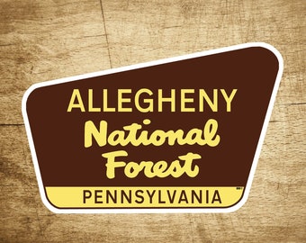 Allegheny National Forest Decal Sticker 3.75" x 2.5" Pennsylvania Park Vinyl