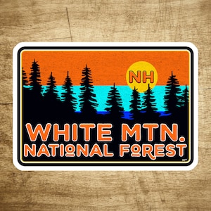 White Mountain National Forest Decal Sticker 3.75&quot; x 2.6&quot; New Hampshire Sign