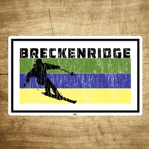 Ski Breckenridge Colorado Decal Sticker 3.75&quot; x 2.25&quot; Skiing Snowboarding Breck